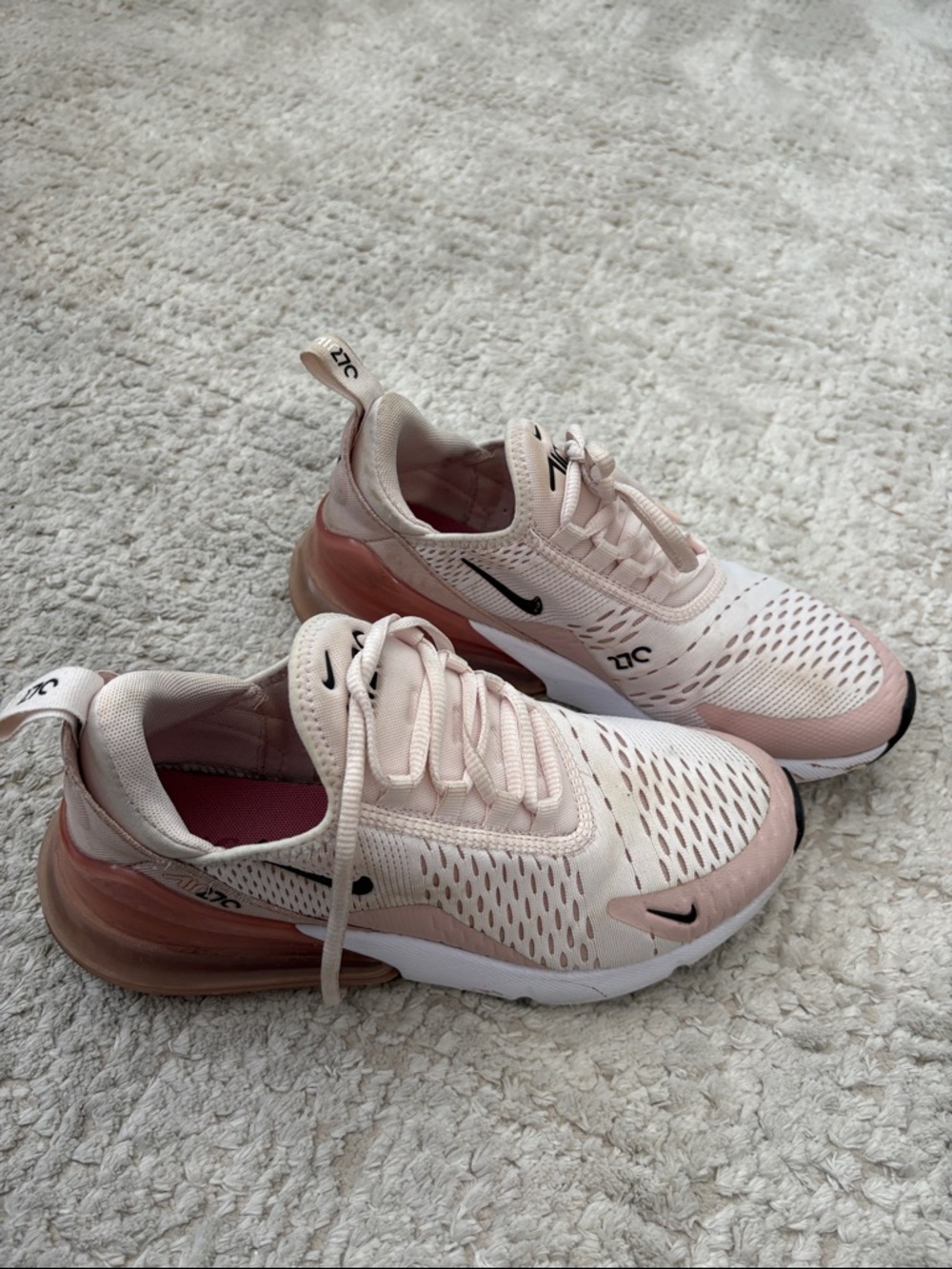 Nike Women’s Air Max 270 Pale Pink and Black Sneakers